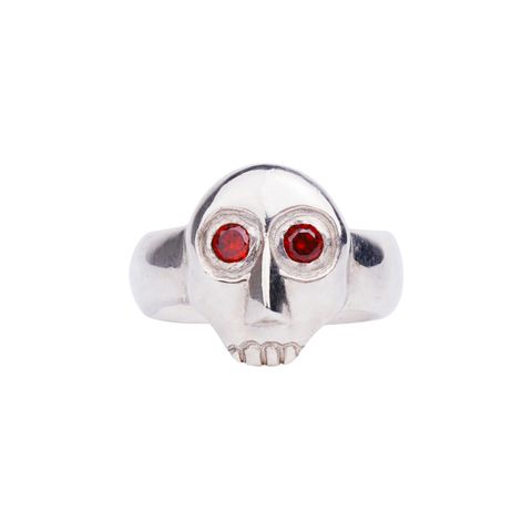 Skull Face Ring - Red 拷貝