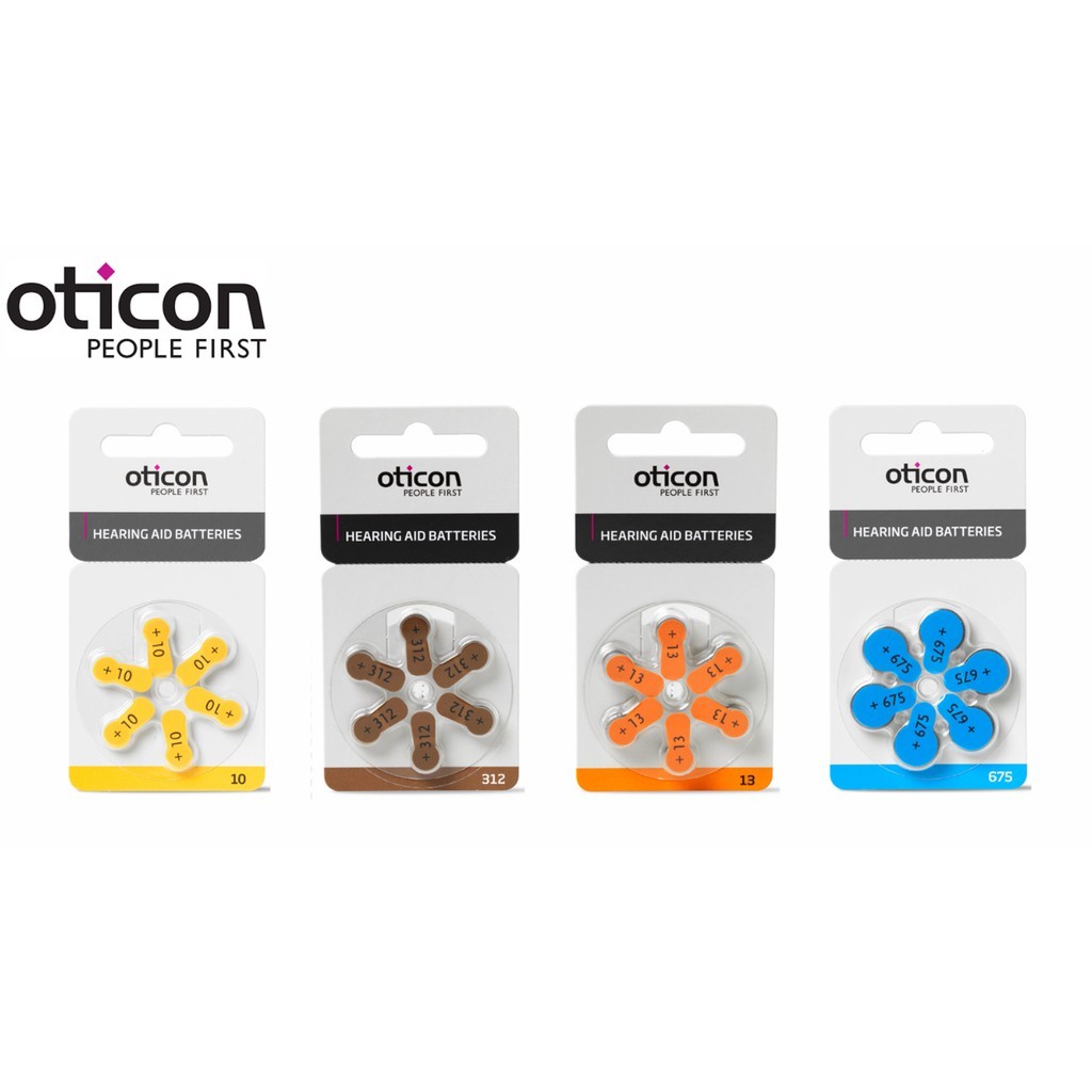 Oticon Hearing Aids Batteries - Size 10 / 13 / 312 / 675 ( 6 Batteries/pack)  – Global Hearing Care Centre