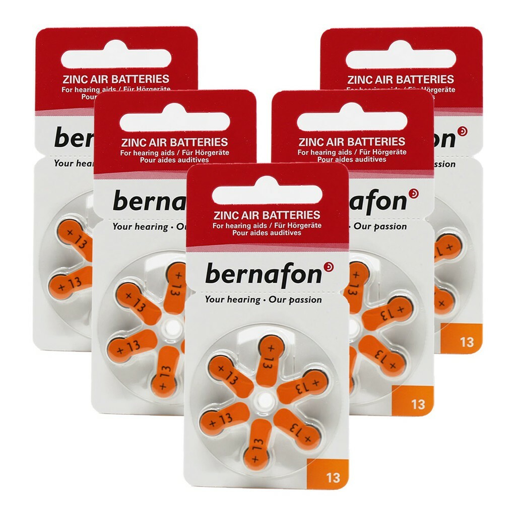 Bernafon Zinc Air Hearing Aid Batteries - Size 10 / 13 / 312 / 675 ( 6  Batteries/pack) – Global Hearing Care Centre