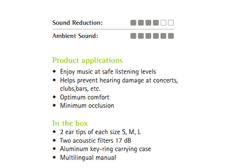 Phonak Serenity Choice™ Music Earplug | Hearing Protection – Global Hearing  Care Centre