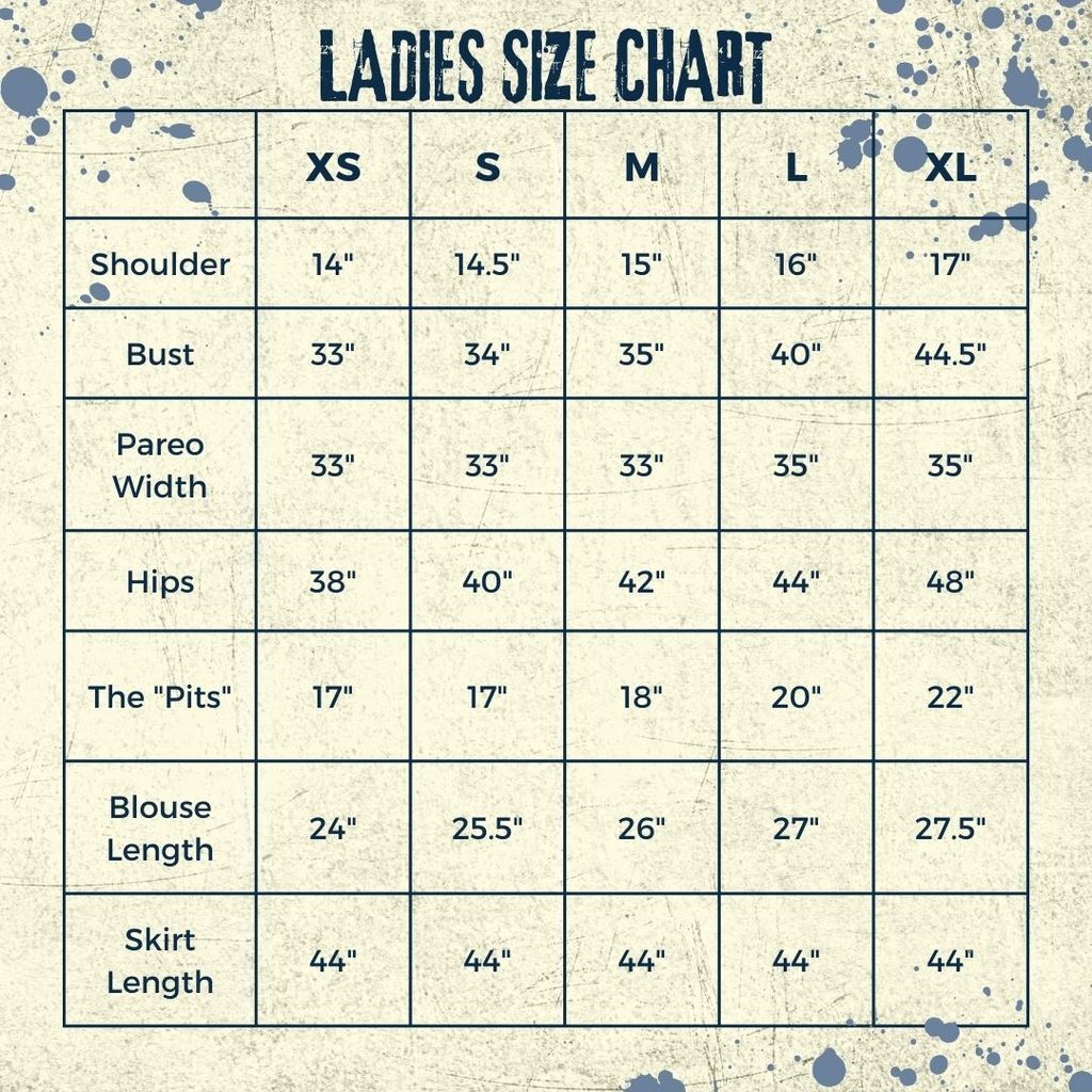 LADIES SIZE CHART