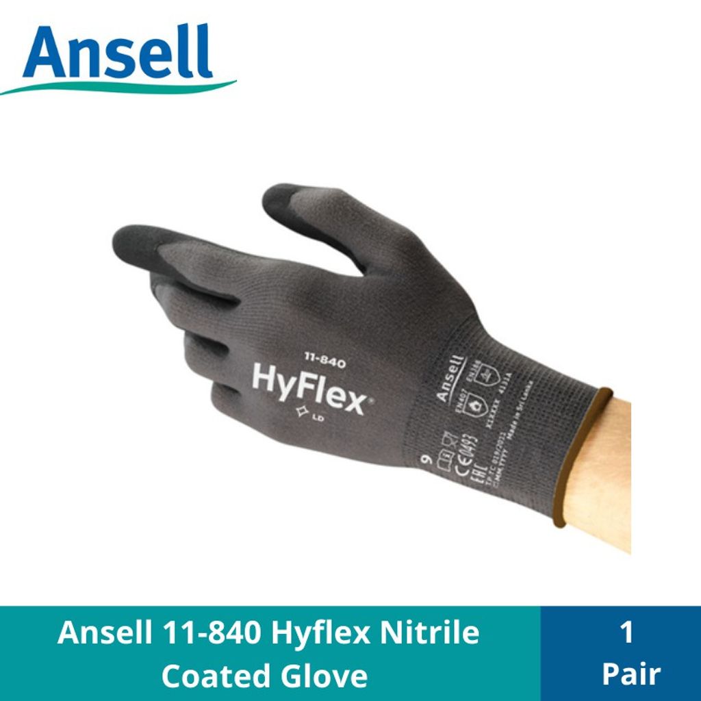 Ansell 11-840 Hyflex Nitrile Coated Glove (1)