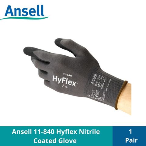 Ansell 11-840 Hyflex Nitrile Coated Glove (1)