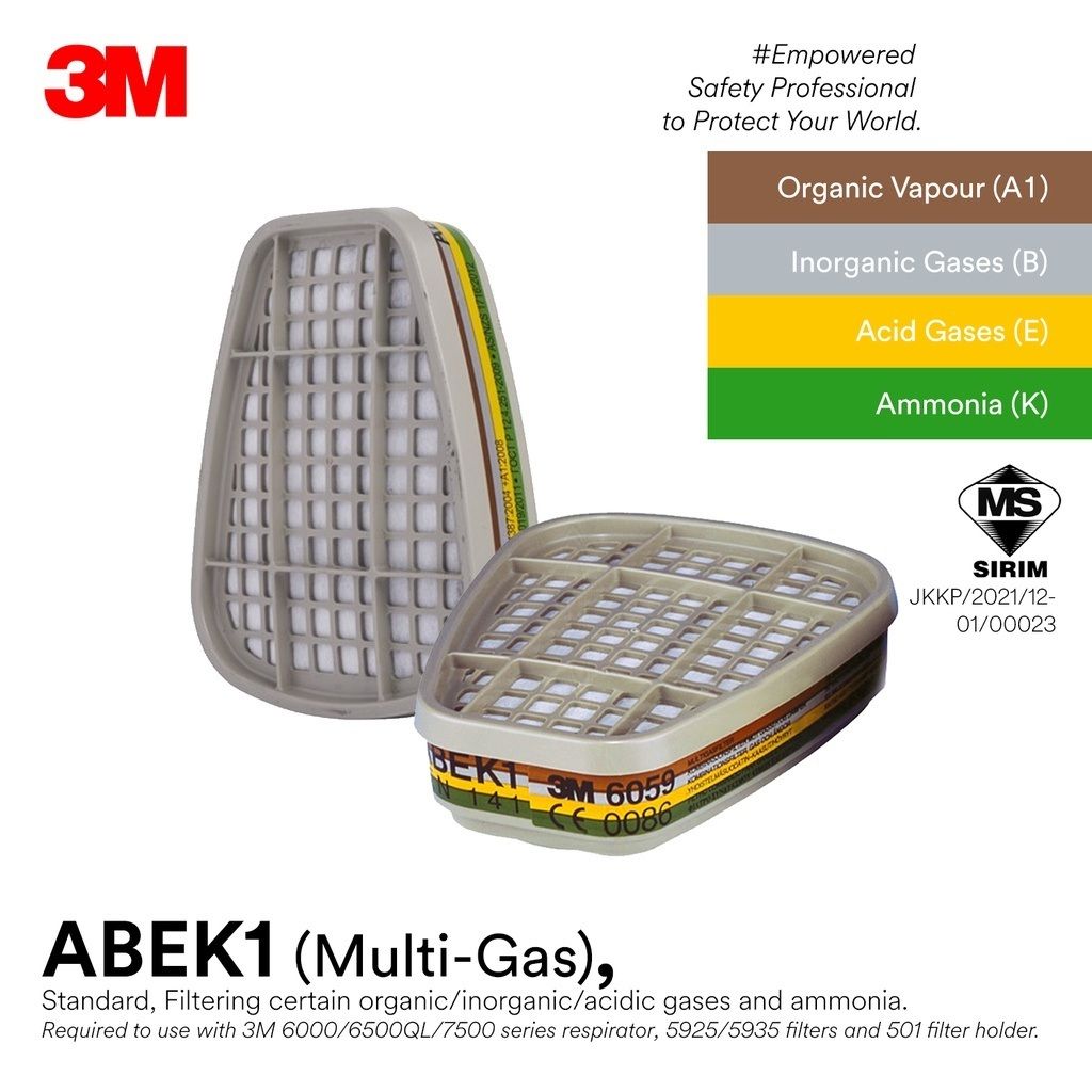 3M 6059 Multi Gas Cartridge set (3)