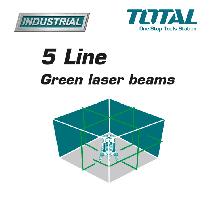 TOTAL Self Leveling Line Laser 5 line green feature.png
