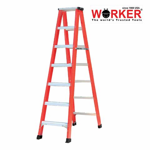 WORKER Fiberglass Twin Ladder