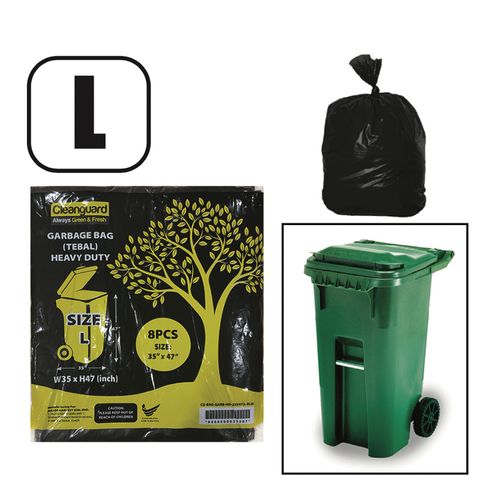 Cleanguard Heavy Duty Garbage Bags Recycle  L size
