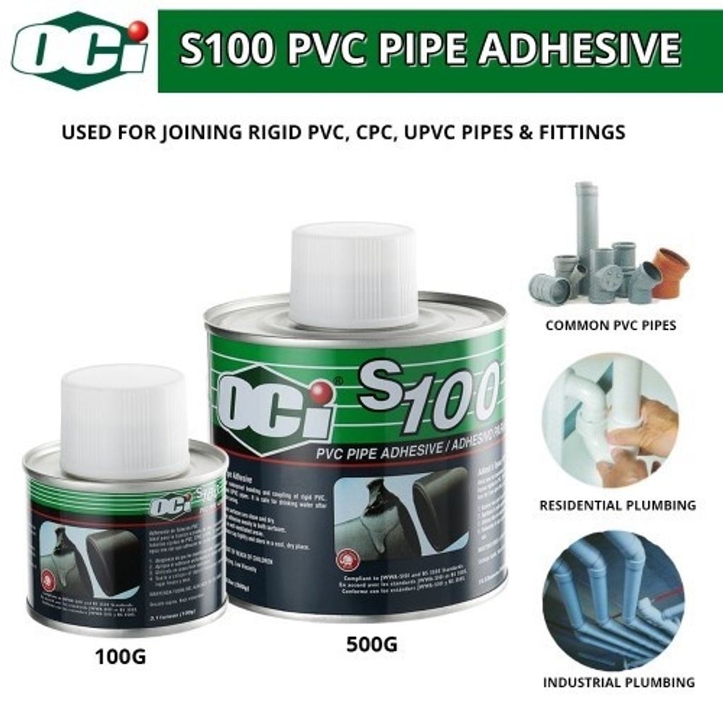 Pipe Glue OCI S100 Solvent Cement Gum PVC