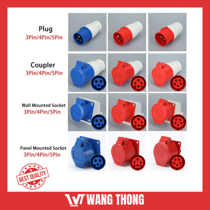IP44 Industrial Plugs and Sockets Waterproof Connector  (4)