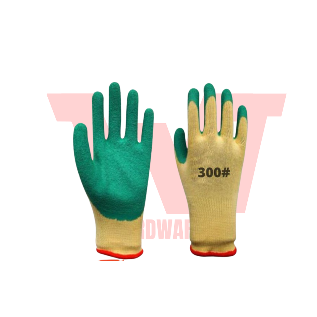 Scaffolding Working Rubber Coating Glove 300#  green (1)
