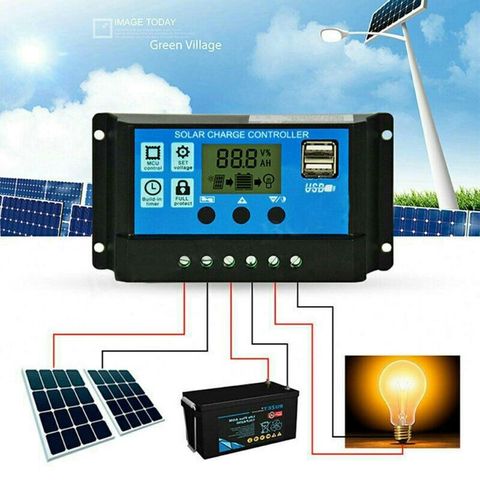 Digital Solar Charger Controller DC12V24V (2)
