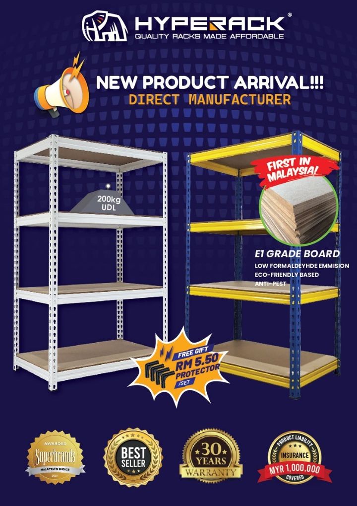 HYPERACK Blue & Yellow Storage Rak (1)