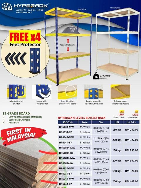 HYPERACK Blue & Yellow Storage Rak (2)