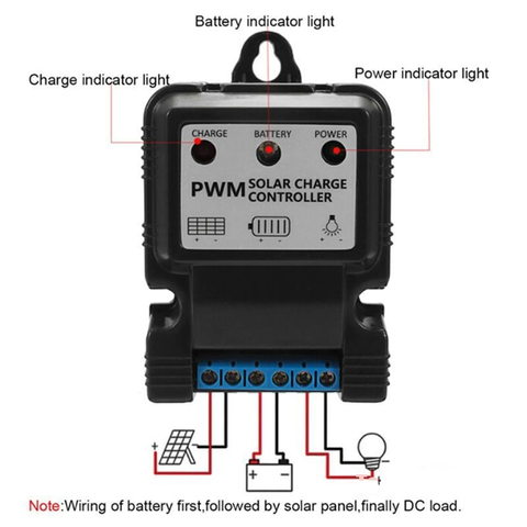 Auto Solar Panel Charge Controller PWM 10A 3