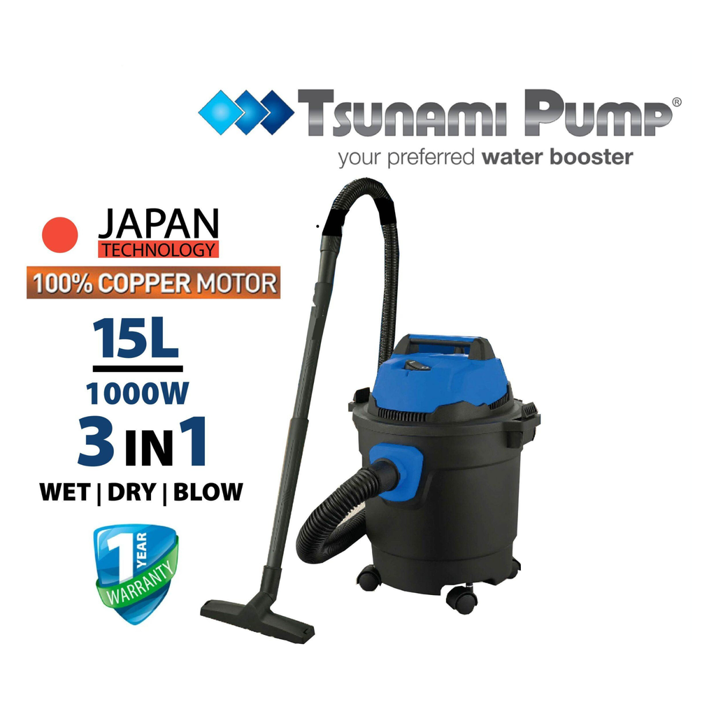 TSUNAMI Pump 3IN1 Industrial Dust & Water Vacuum