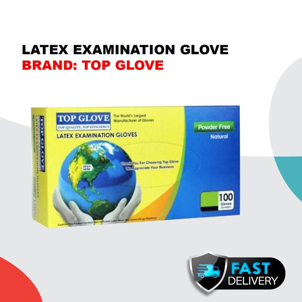 Top Glove Latex Examination Glove Powder Free Natural Color (4)