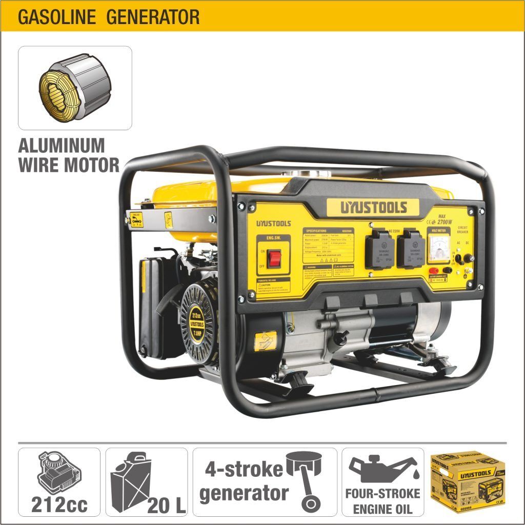 UYUSTOOLS Gasoline Generator 2700W (GEG2500)