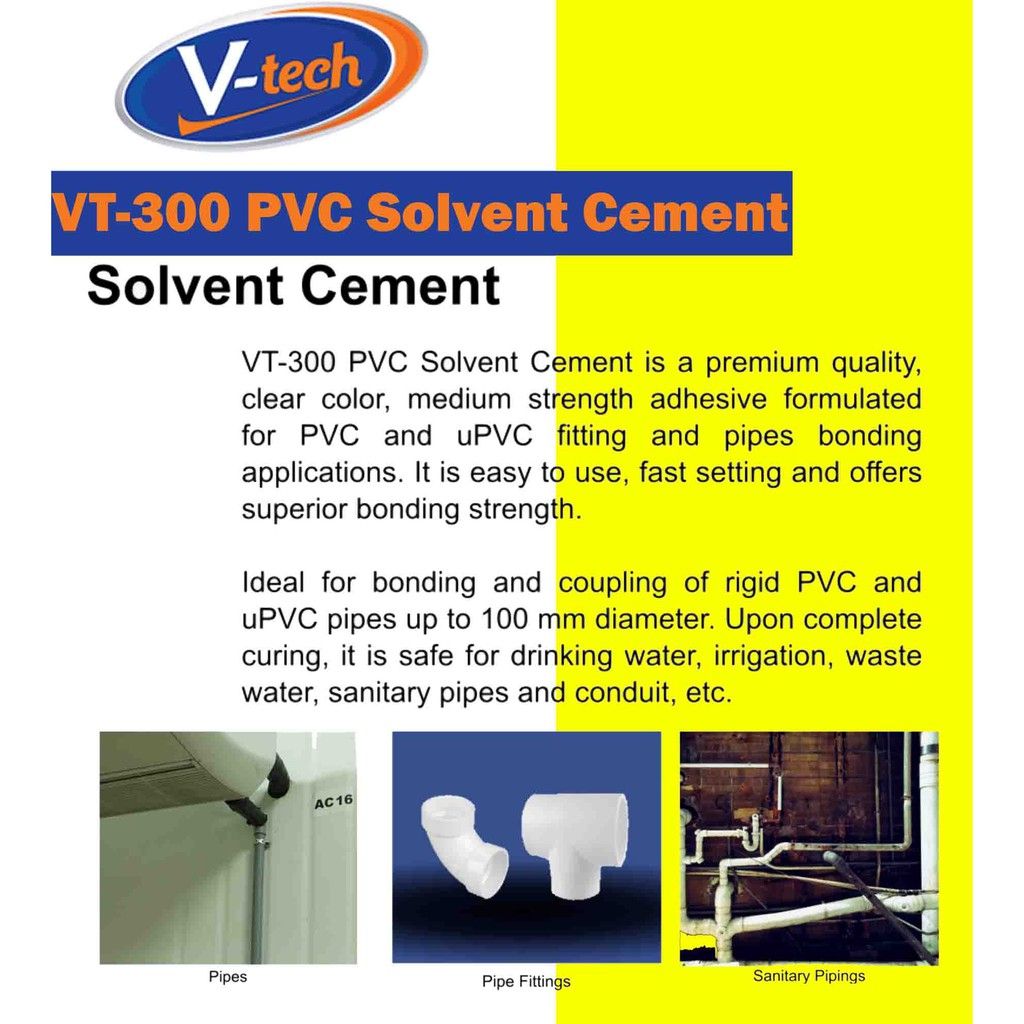 V-TECH PVC Solvent Cement PVC Glue PVC Gum (1)