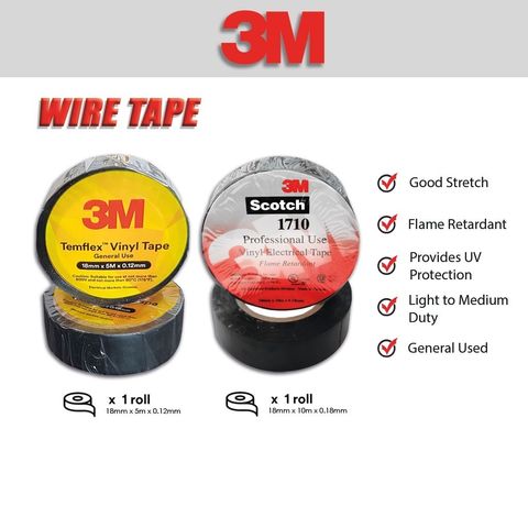 3M Electrical Wire Tape 1710 Flame Retardant Vinly Tape (5)