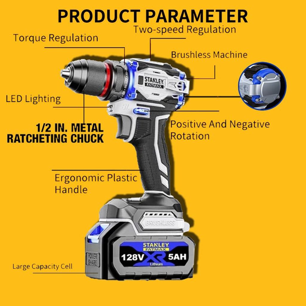 Stanley Fatman 18V Battery Drill 3in1 Impact Drill (4)
