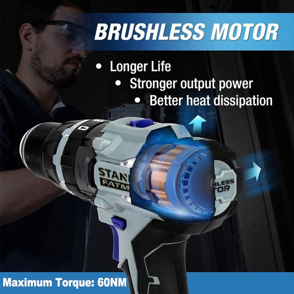 Stanley Fatmax 18V 85N.M Cordless Brushless Drill (3)