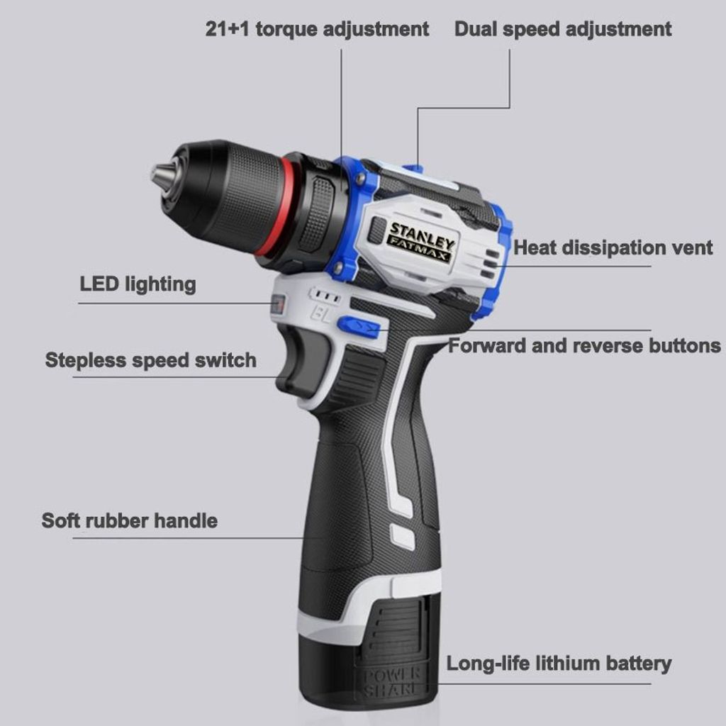 Stanley Fatmax 18V 85N.M Cordless Brushless Drill (6)