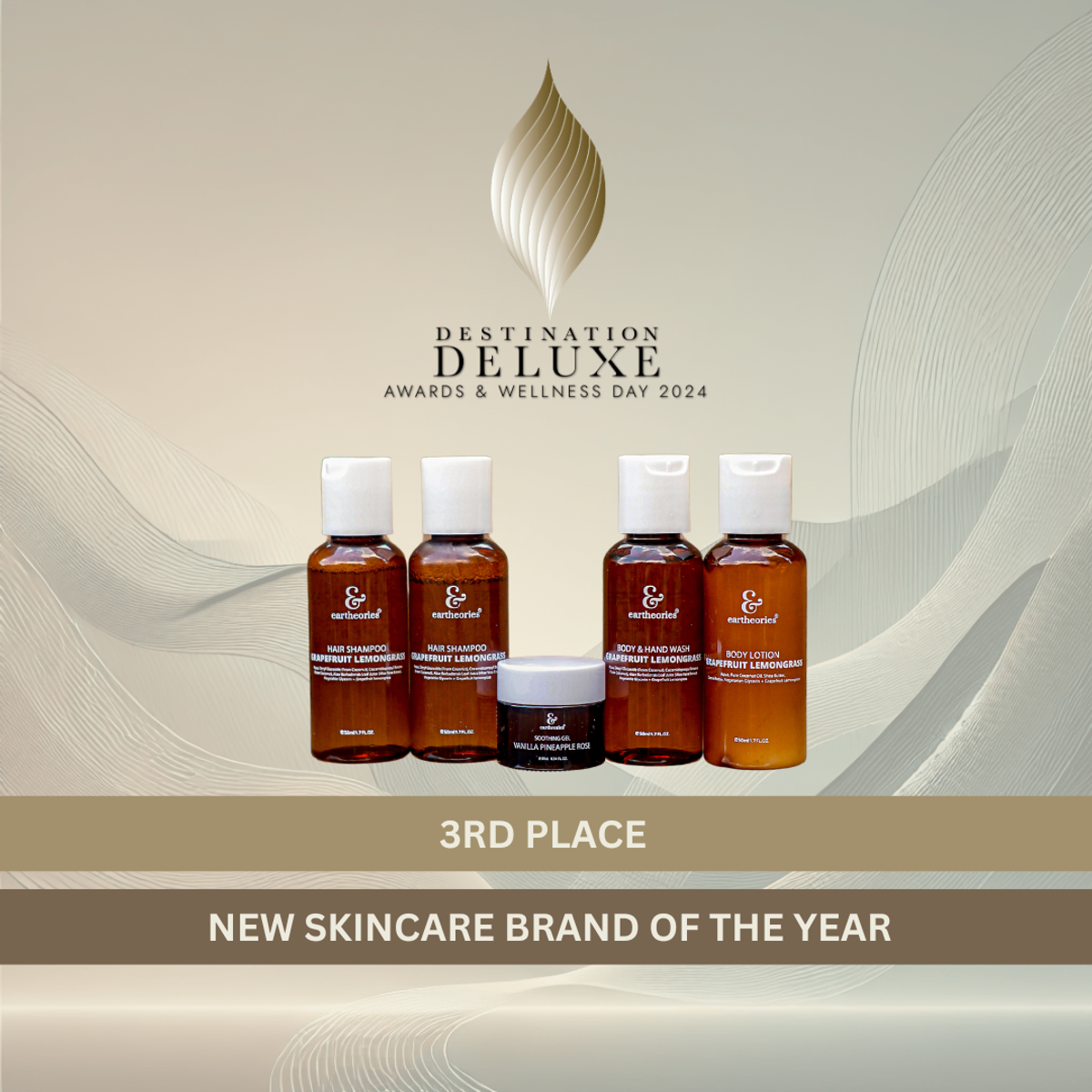 New Skincare Brand of The Year by Destination deluxe 