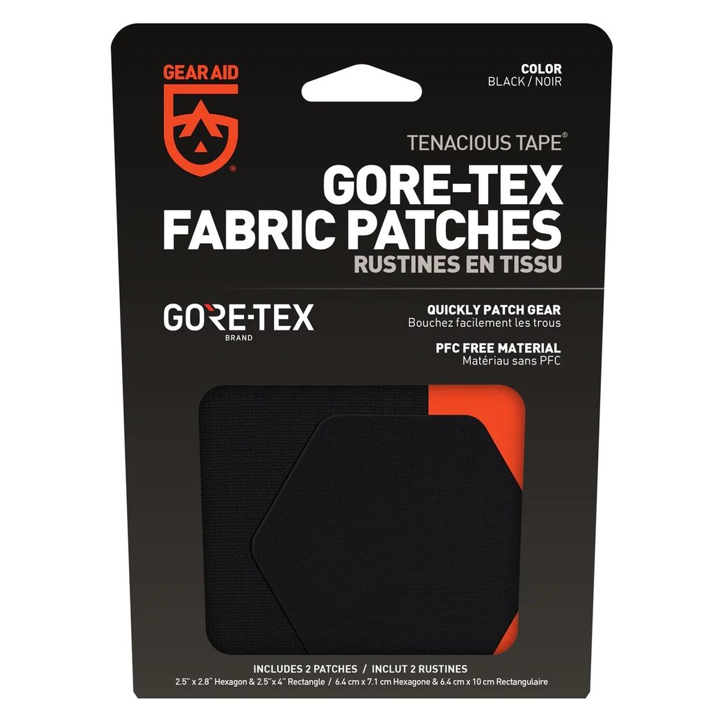 GORE-TEX原廠修補貼片-兩片裝(六角形+矩形)-1