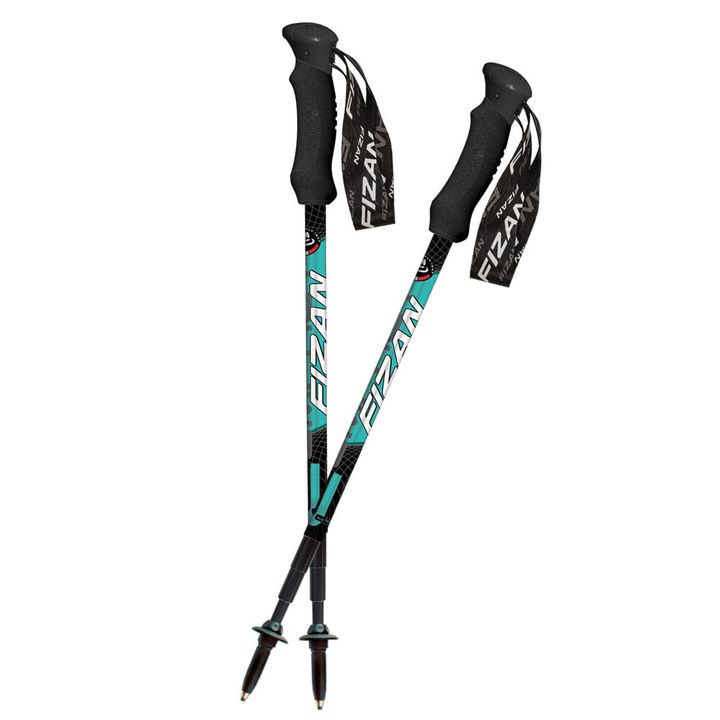 超輕四節式登山杖 水藍 2入特惠組