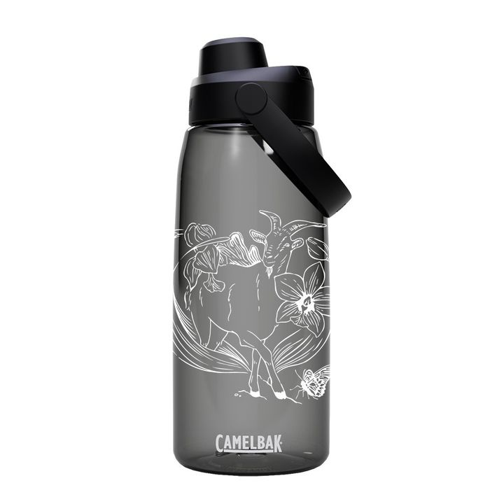 離島記憶-蘭嶼山羊 1000ml Chug運動水瓶 炭黑-1