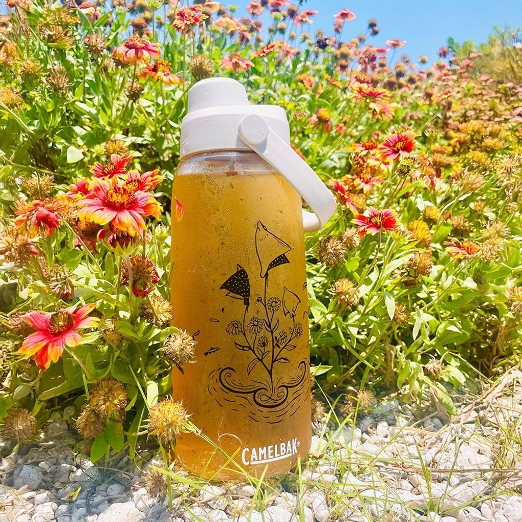 離島記憶-飛翔綻放 1000ml Chug運動水瓶 晶透白-3