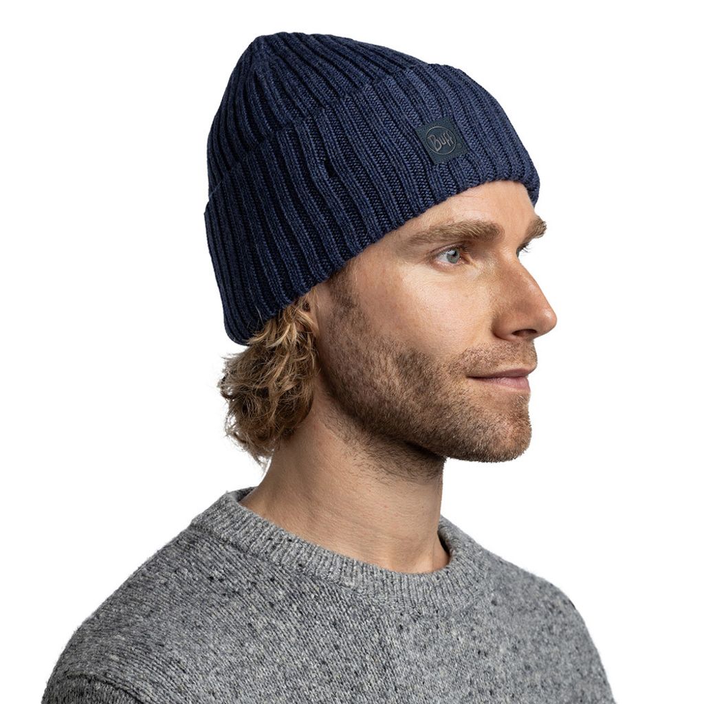 ERVINY 美麗諾針織保暖帽-靜謐夜藍-2
