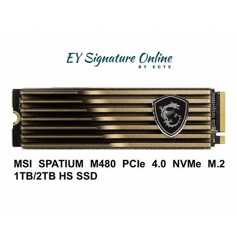 MSI SPATIUM M480 PCIe 4.0 NVMe M.2 HS 1TB/2TB M.2 SSD