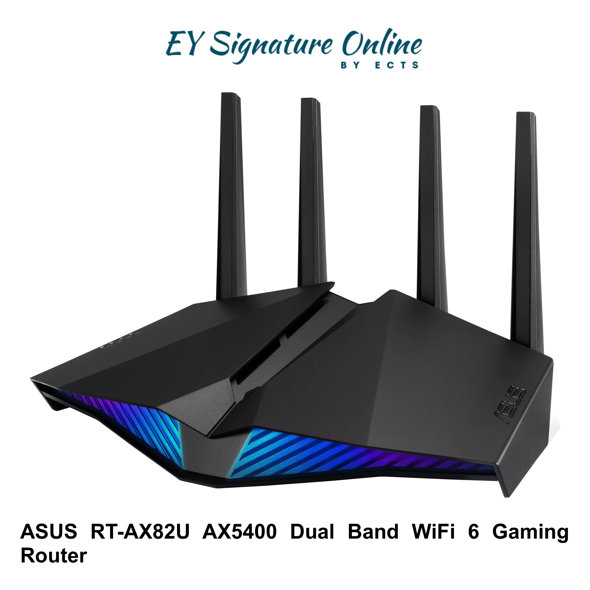 ASUS RTAX82U AX5400 Dual Band WiFi 6 Gaming Router EY Signature
