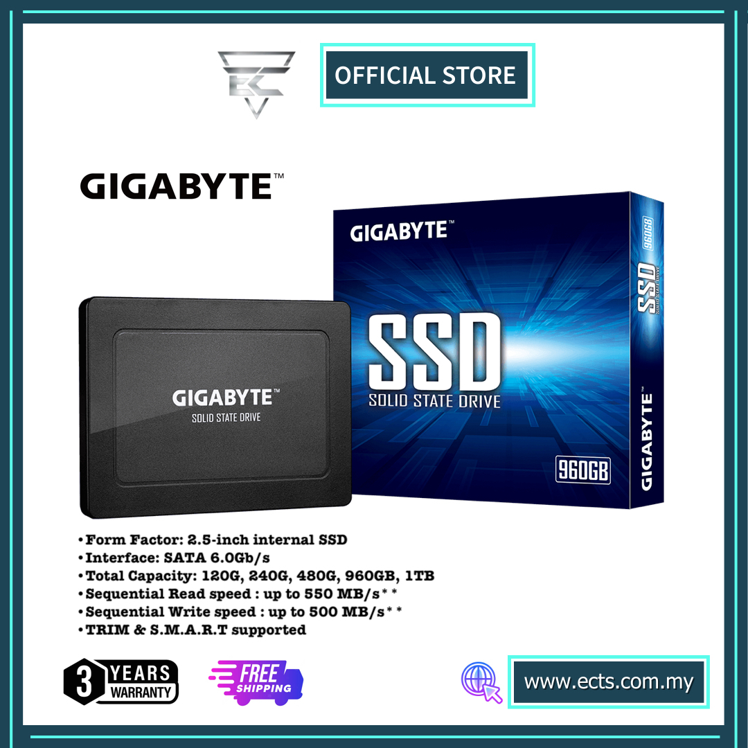 GIGABYTE SSD 120GB/240GB/480GB/960G/1TB SOLID STATE DRIVES SATA SSD – EY  Signature Online by ECTS