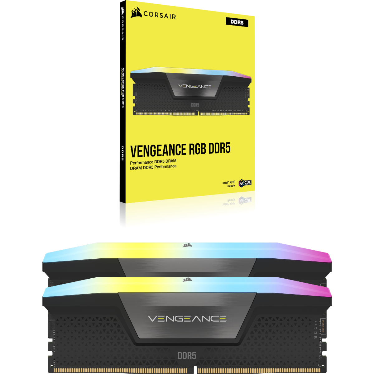 VENGEANCE® RGB 32GB (2x16GB) DDR5 DRAM 5600MHz C36 Memory Kit — Black 1