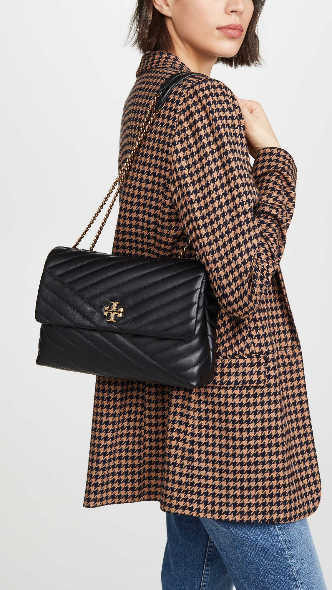 Tory Burch Kira Chevron Textured Convertible Shoulder Bag