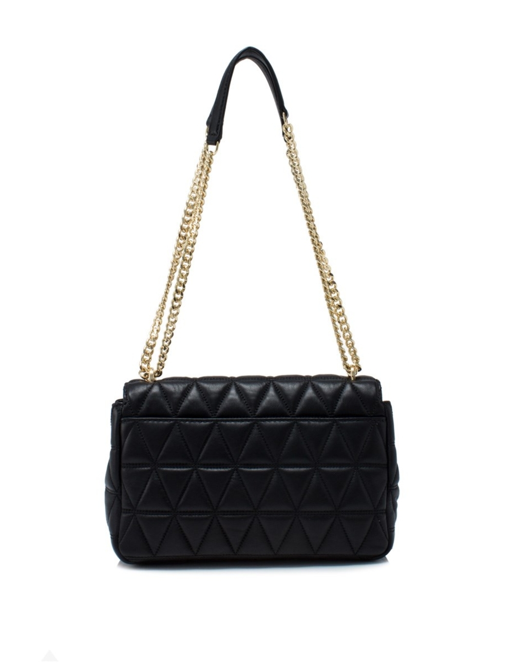 Michael Kors Black/Gold Suede and Leather Small Sloan Shoulder Bag at  1stDibs