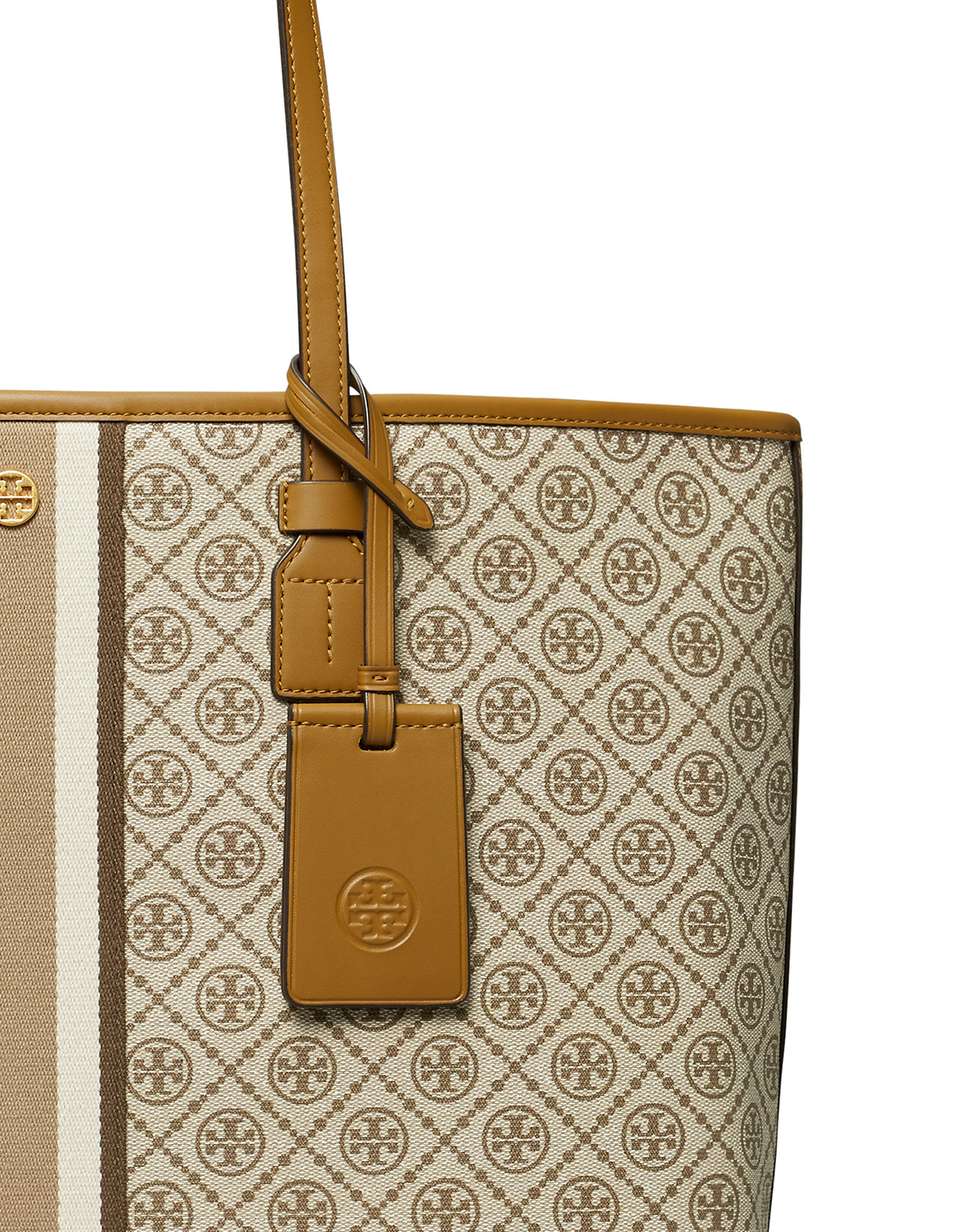 TORY BURCH MONOGRAM COATED CANVAS SMALL TOTE - กระเป๋าแบรนด์จากโรงงาน :  Inspired by LnwShop.com