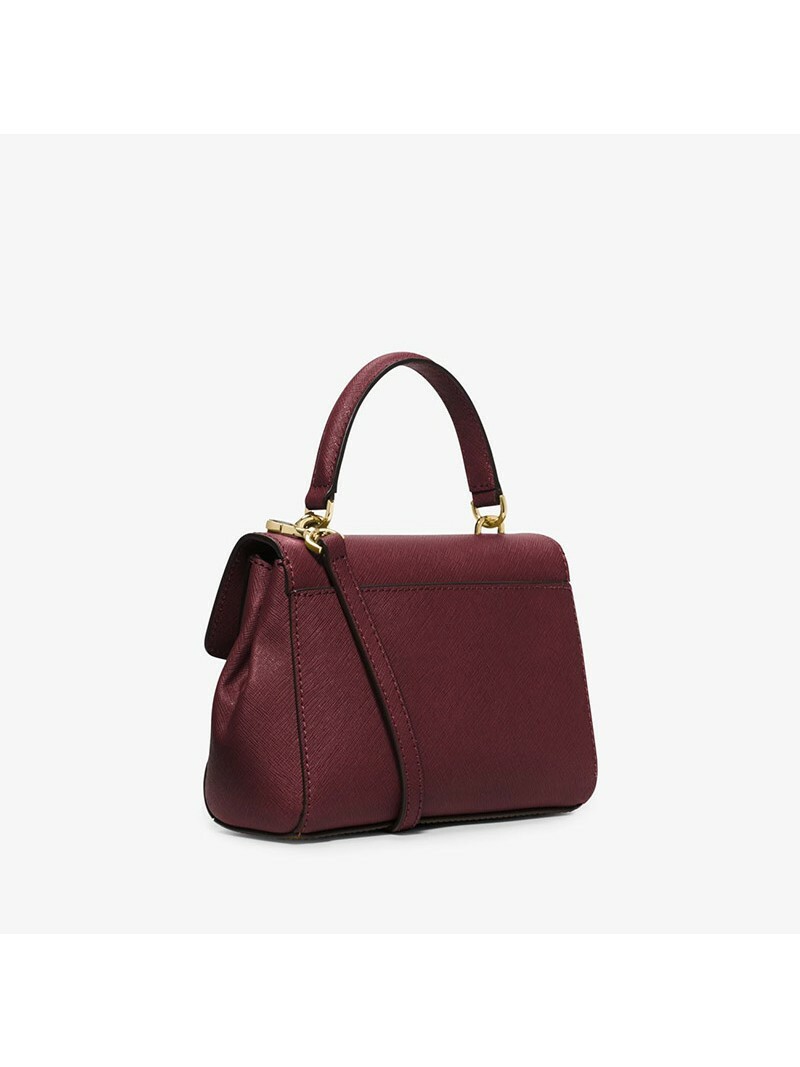 MICHAEL KORS Extra-Small Saffiano Leather Crossbody Burgundy