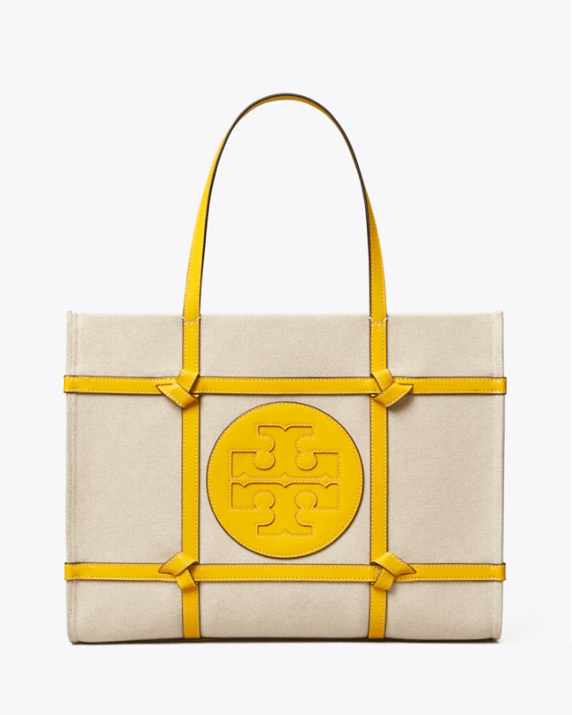 Tory Burch Ella Canvas Quadrant Knot Tote Bag – BB ASIA STORE Tory Burch Ella Canvas Quadrant Knot Tote Bag – BB ASIA STORE