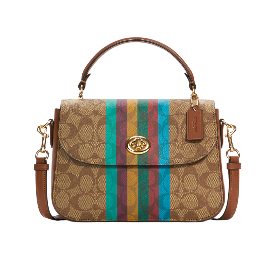 Coach Marlie Top Handle Satchel In Signature Canvas With Stripe – BB ASIA  STORE