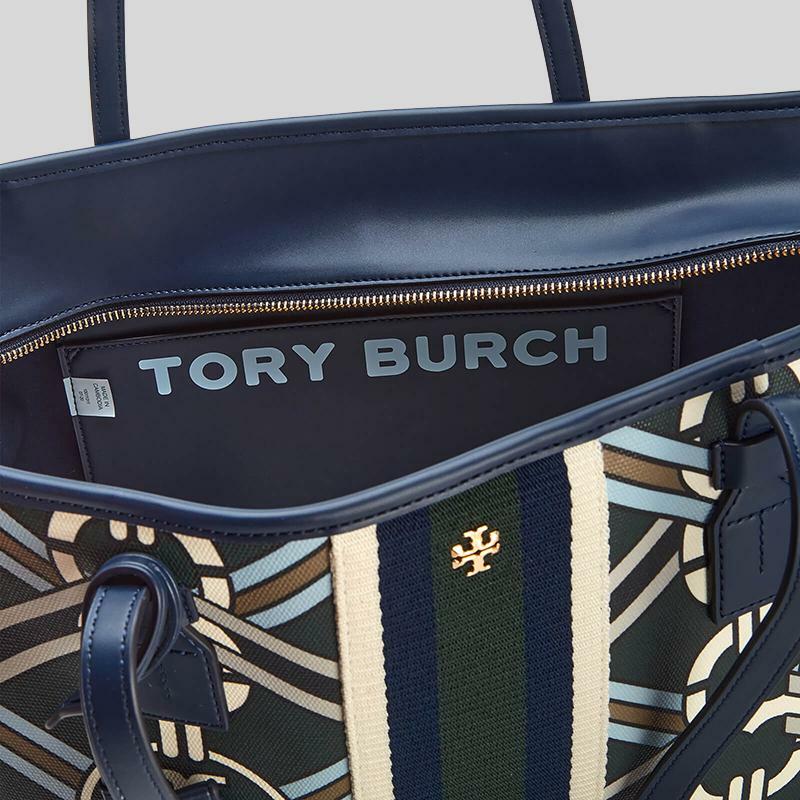 Tory Burch Gemini Link Canvas Small Top-zip Tote Bag Black – Balilene