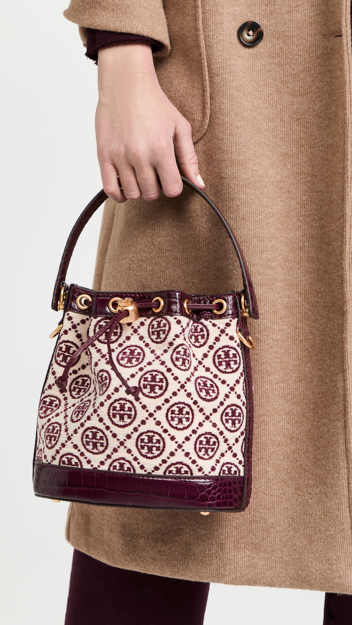 Tory Burch T Monogram Chenille Bucket Bag – BB ASIA STORE