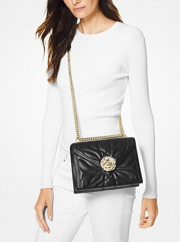 Michael kors whitney petal shop quilted leather shoulder bag