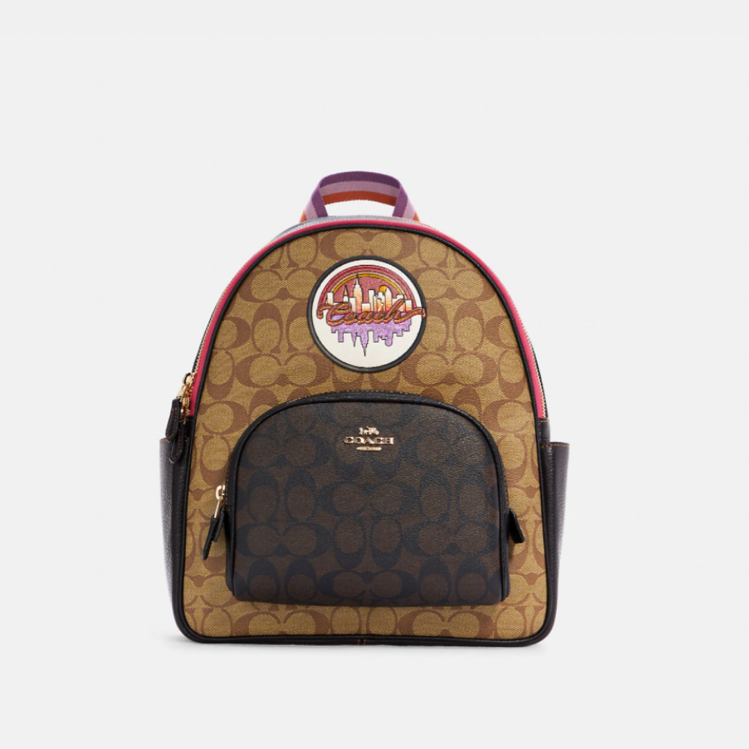 court backpack with coach patch