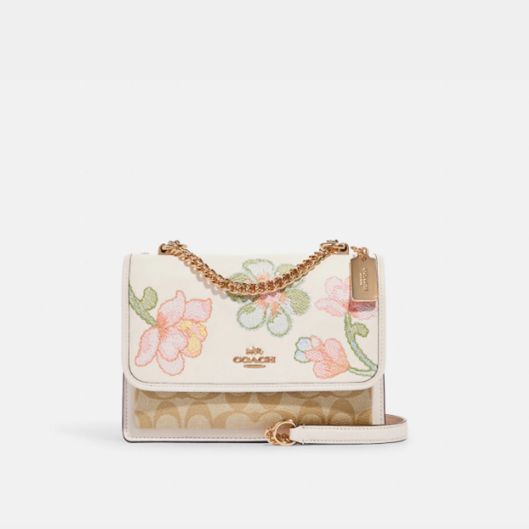 Coach floral embroidered online bag