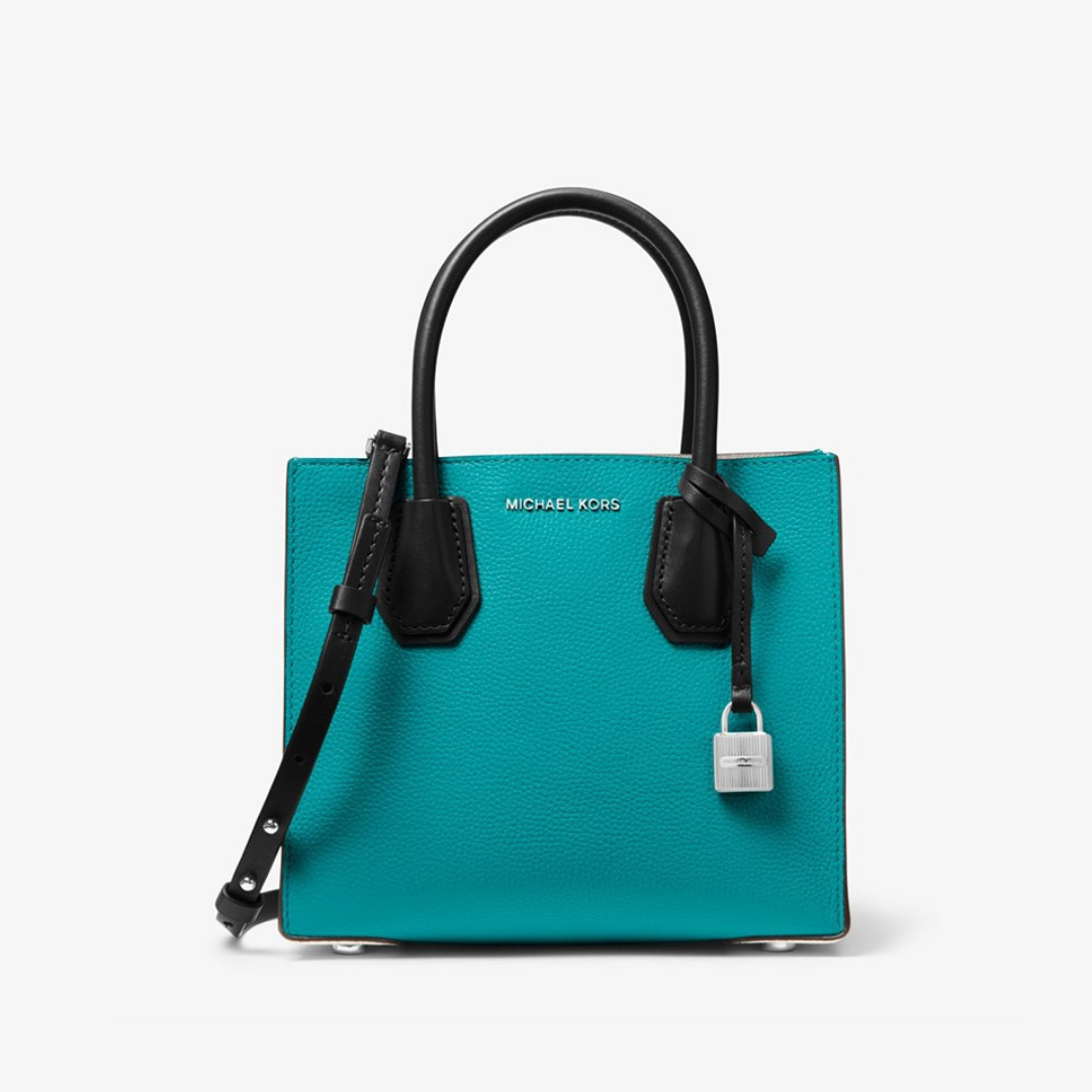 Michael Kors Mercer Color-Block Leather Tote Teal – BB ASIA STORE