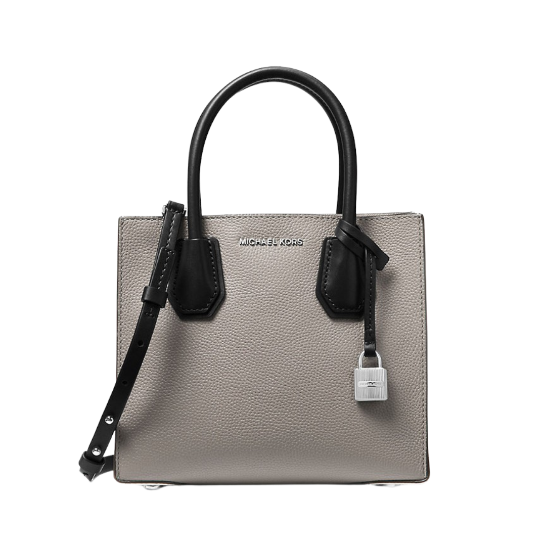 Michael Kors The Mercer Large Tote Pebbled Leather Light Gray