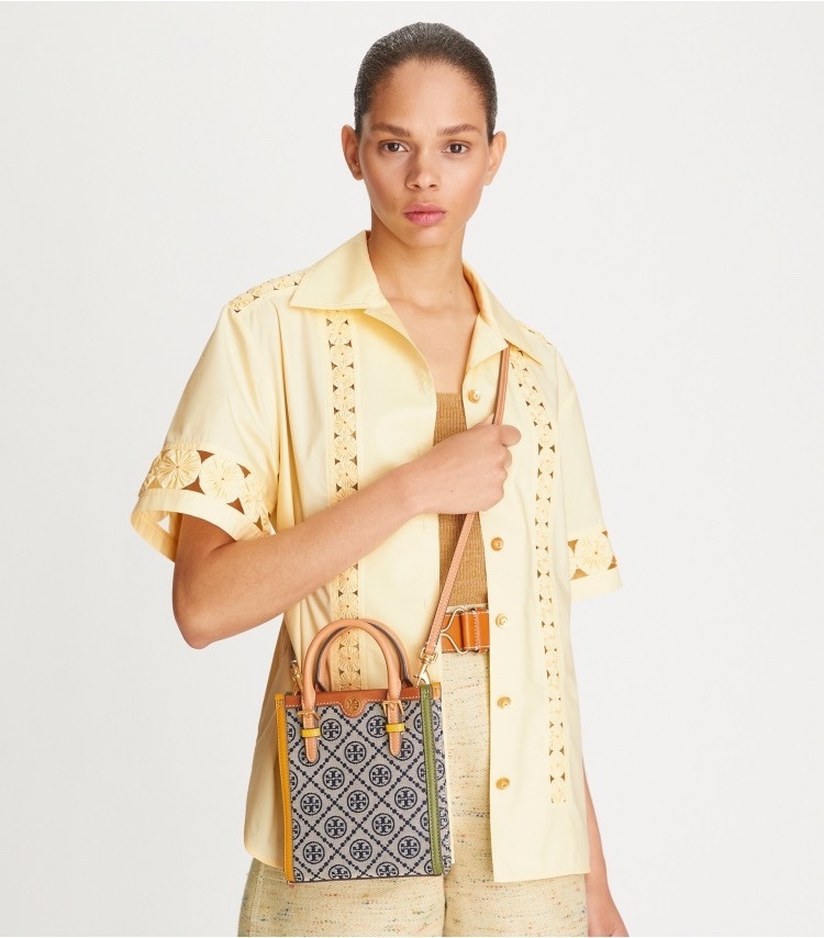 Tory Burch T Monogram Color-block Mini Tote – BB ASIA STORE